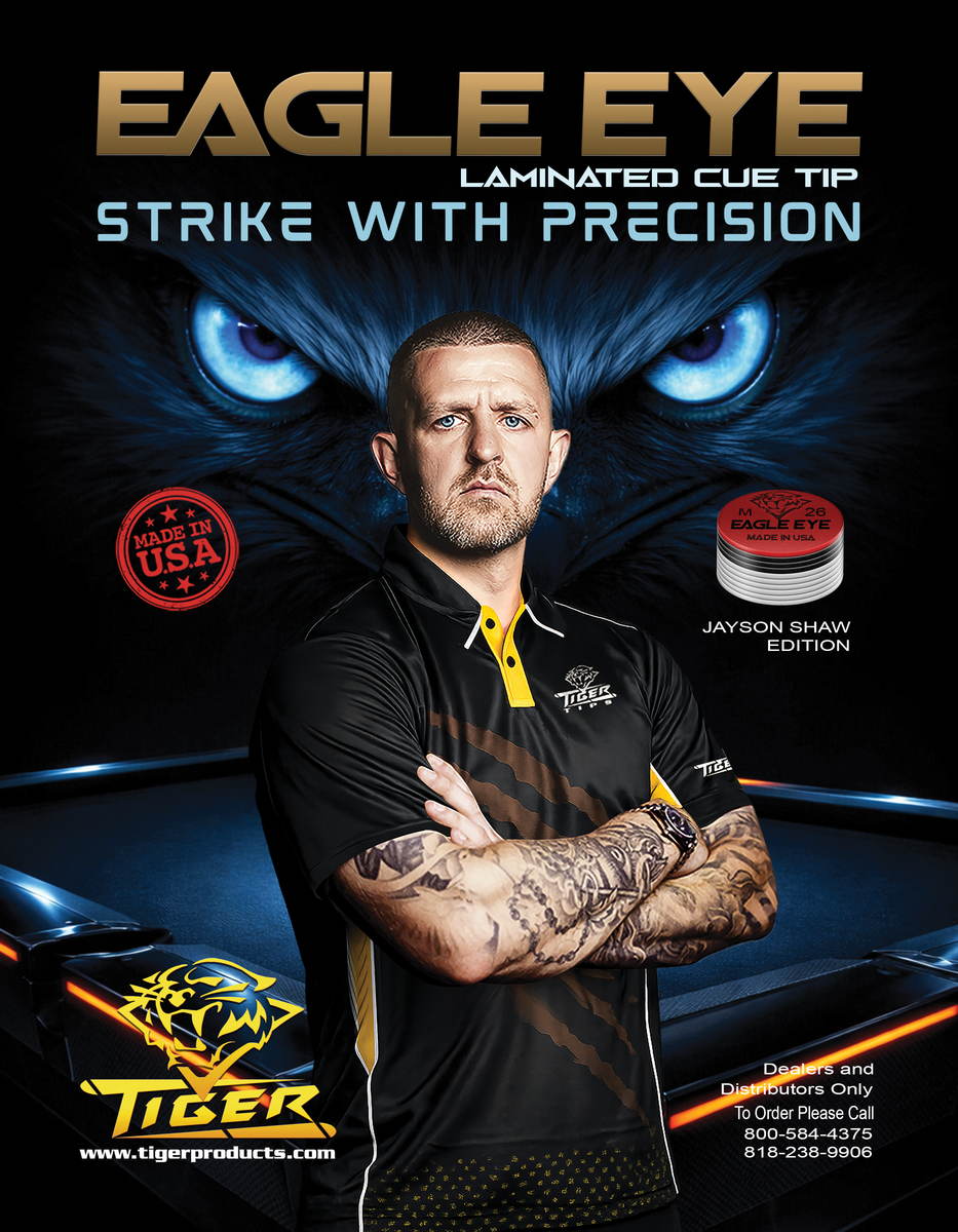 (NEW) Eagle Eye Laminated Cue Tip- Jayson Shaw Edition – Tiger Products